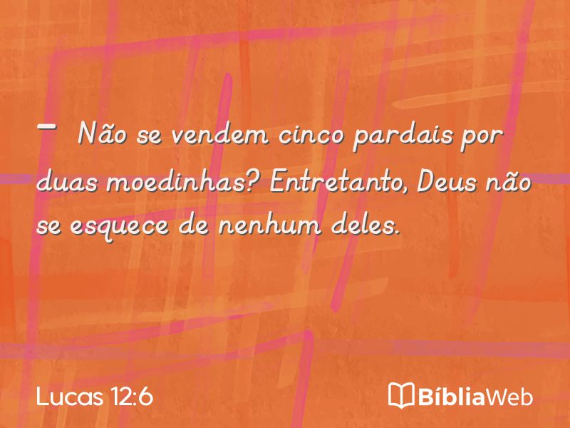 Lucas 12:6 em imagem para compartilhar