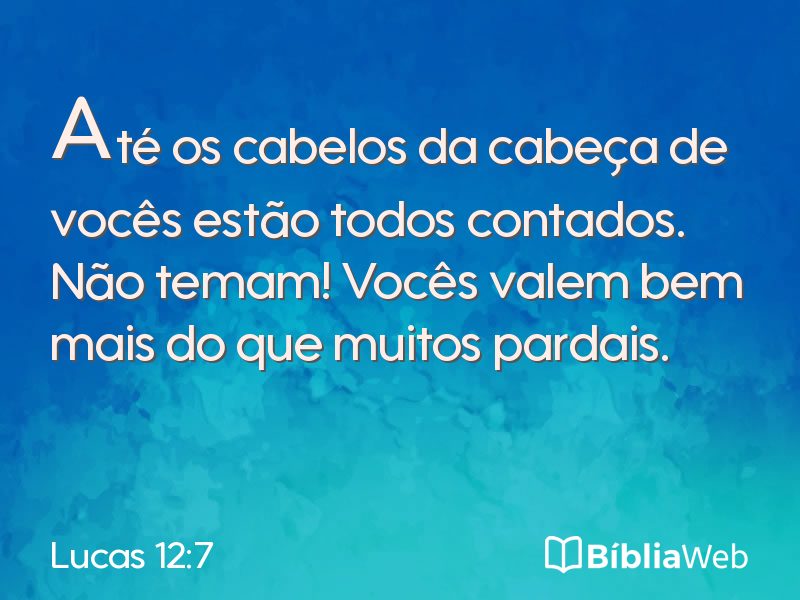 Lucas 12:7 em imagem para compartilhar
