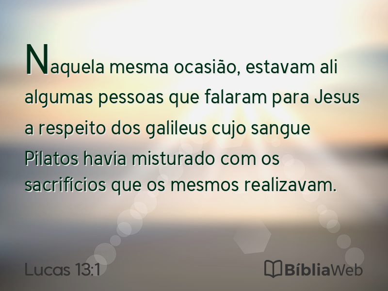 Lucas 13:1 em imagem para compartilhar