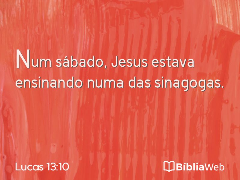 Lucas 13:10 em imagem para compartilhar