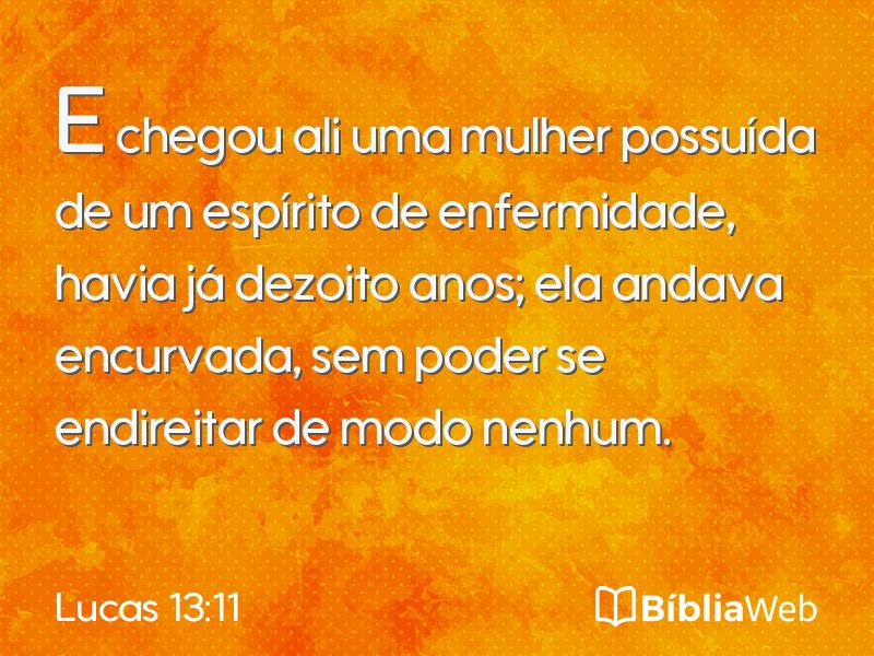 Lucas 13:11 em imagem para compartilhar
