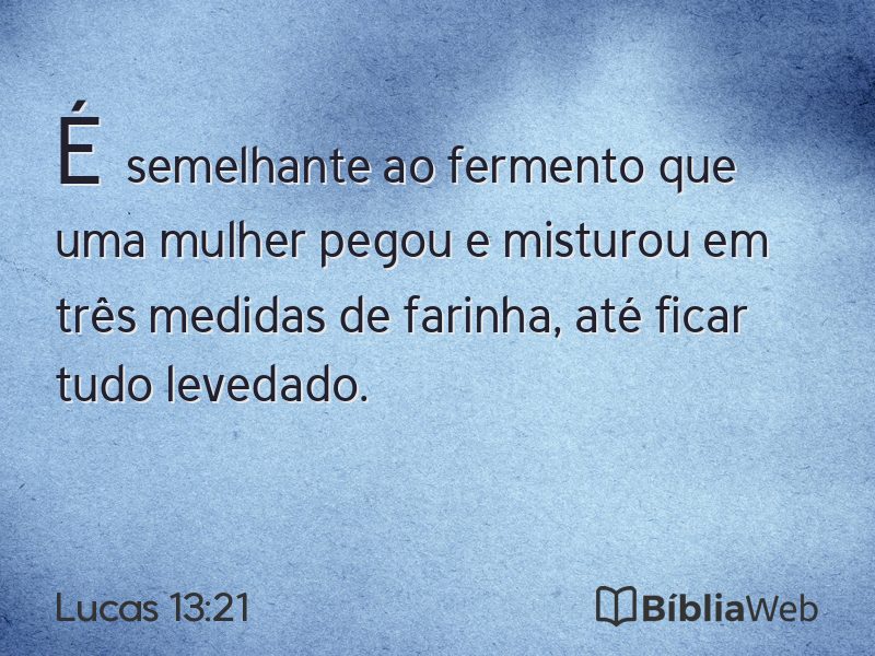 Lucas 13:21 em imagem para compartilhar