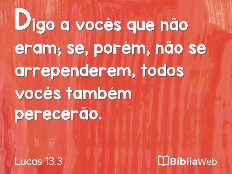 Lucas 13:3 em imagem para compartilhar