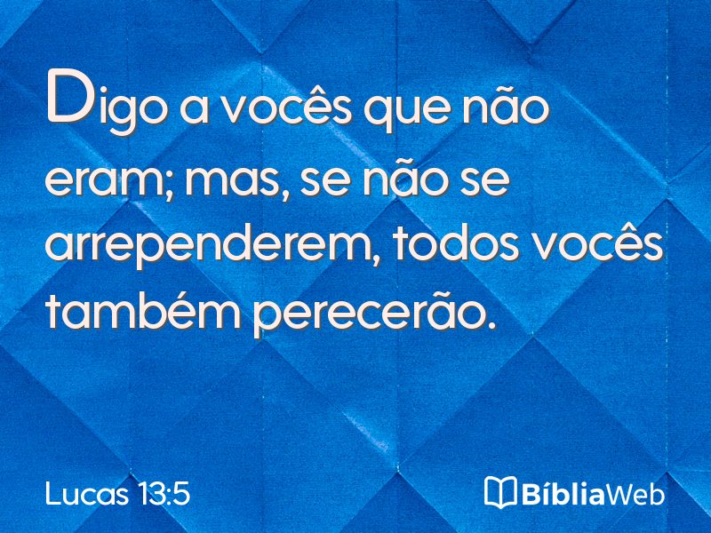 Lucas 13:5 em imagem para compartilhar