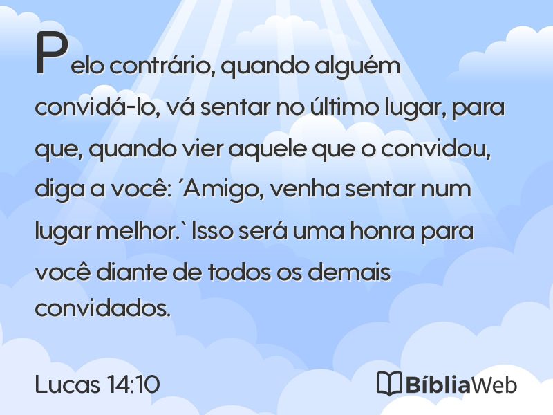 Lucas 14:10 em imagem para compartilhar