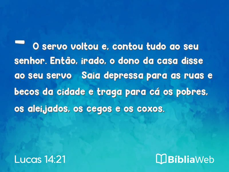 Lucas 14:21 em imagem para compartilhar