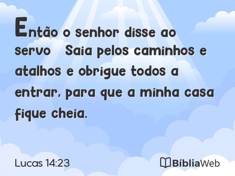 Lucas 14:23 em imagem para compartilhar