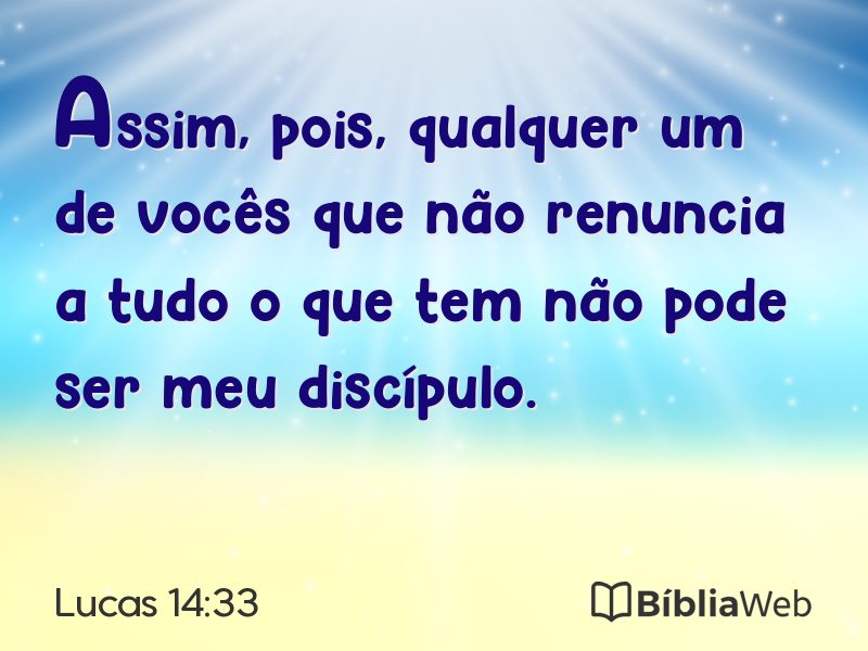 Lucas 14:33 em imagem para compartilhar