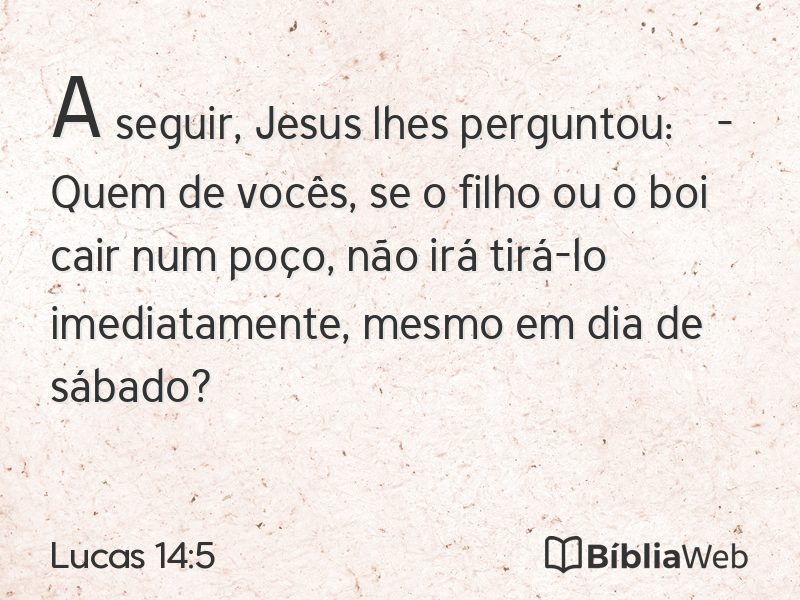 Lucas 14:5 em imagem para compartilhar