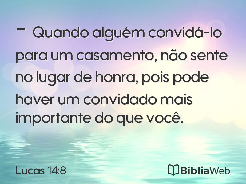Lucas 14:8 em imagem para compartilhar