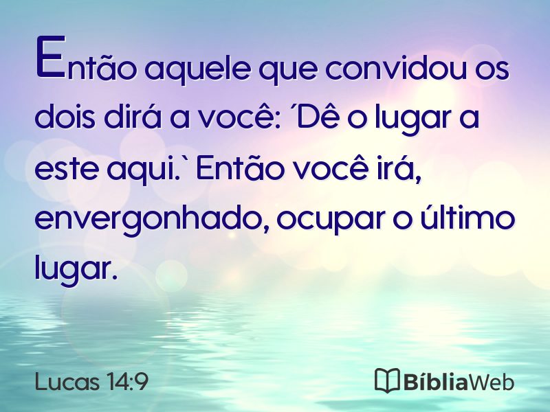Lucas 14:9 em imagem para compartilhar