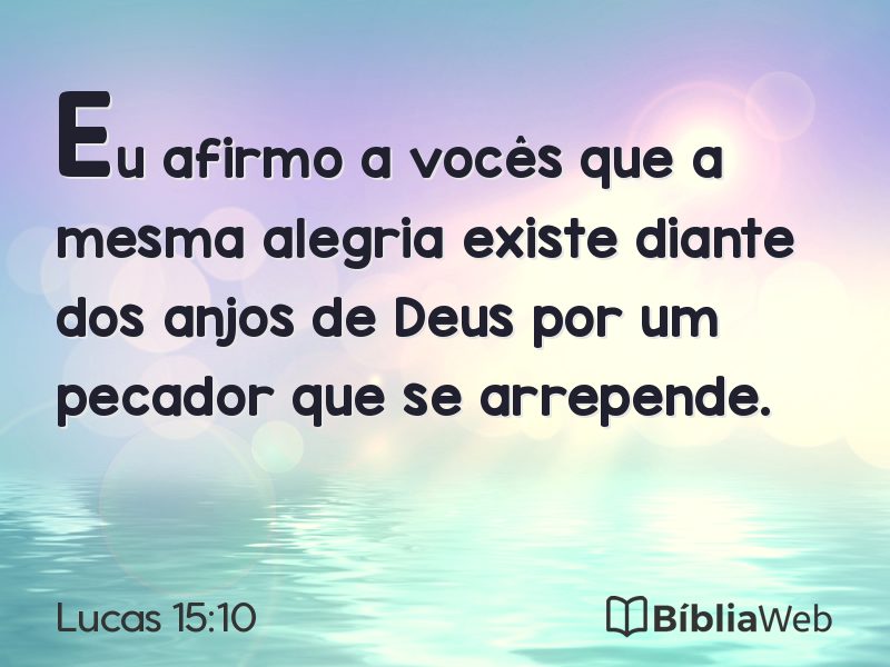 Lucas 15:10 em imagem para compartilhar