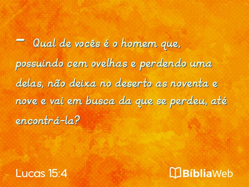 Lucas 15:4 em imagem para compartilhar