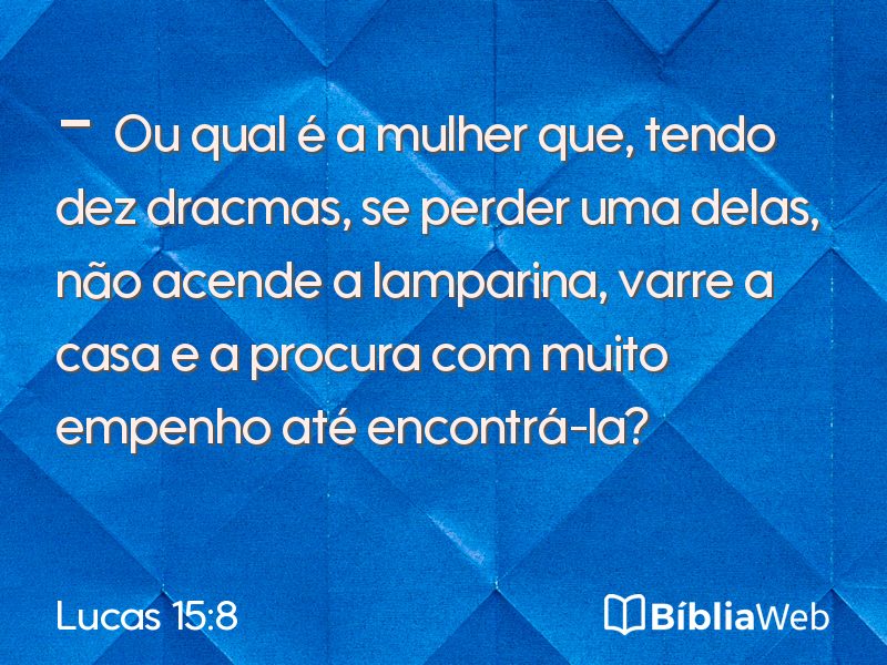 Lucas 15:8 em imagem para compartilhar