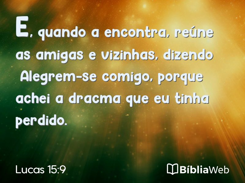 Lucas 15:9 em imagem para compartilhar