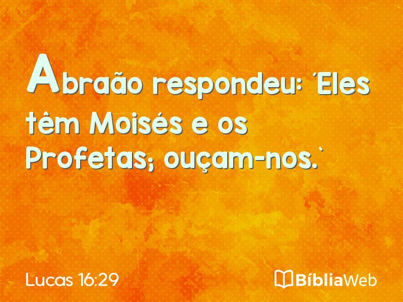 Lucas 16:29 em imagem para compartilhar