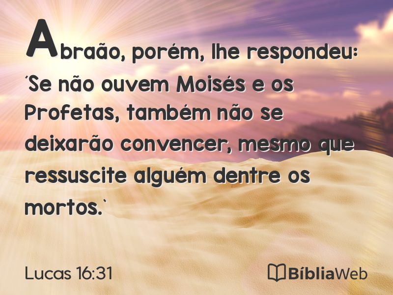 Lucas 16:31 em imagem para compartilhar