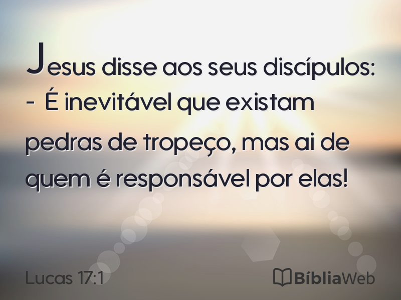 Lucas 17:1 em imagem para compartilhar