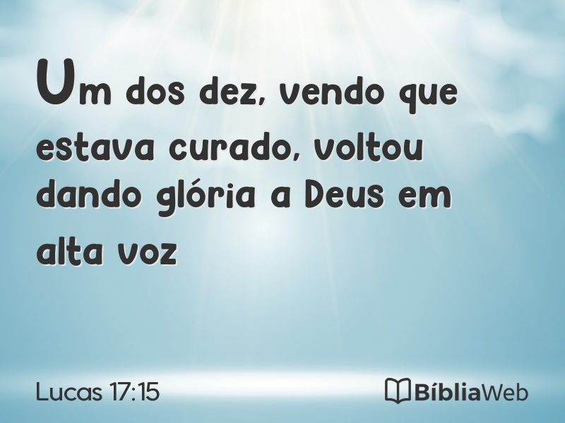 Lucas 17:15 em imagem para compartilhar