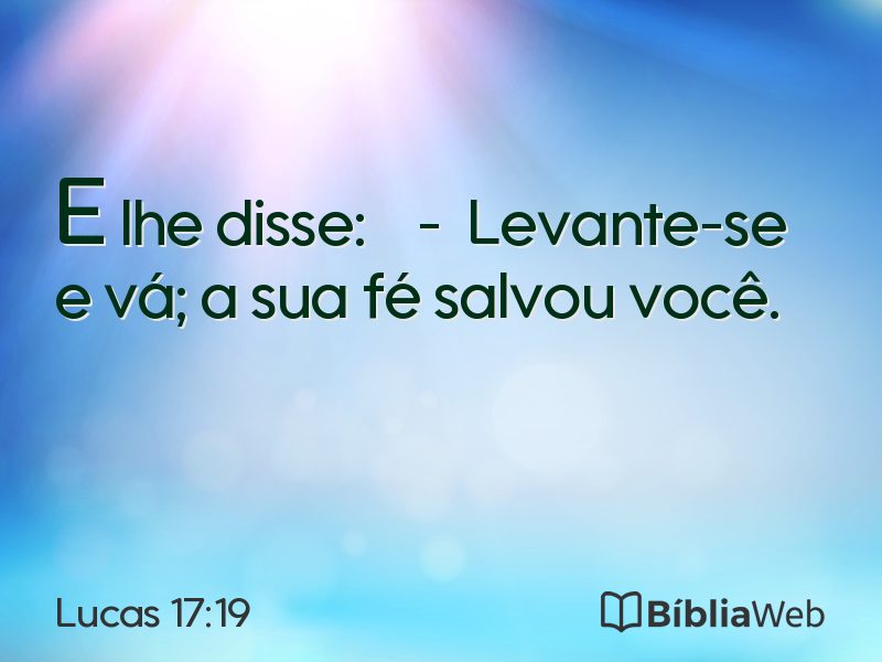 Lucas 17:19 em imagem para compartilhar