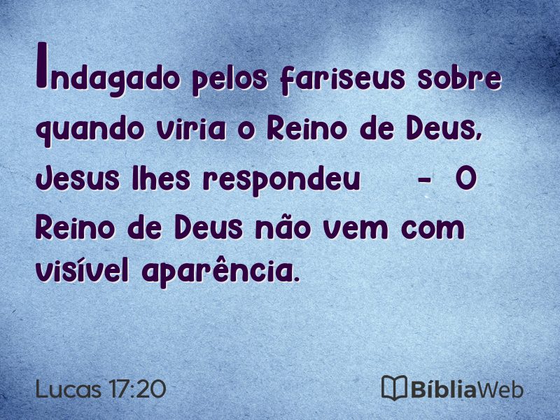 Lucas 17:20 em imagem para compartilhar