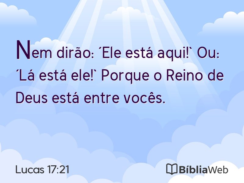 Lucas 17:21 em imagem para compartilhar