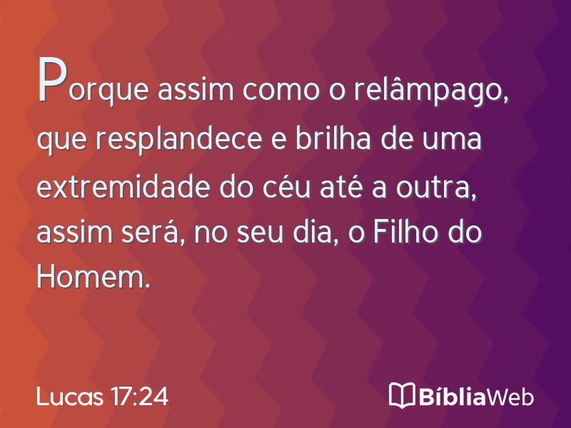 Lucas 17:24 em imagem para compartilhar