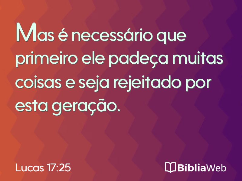 Lucas 17:25 em imagem para compartilhar