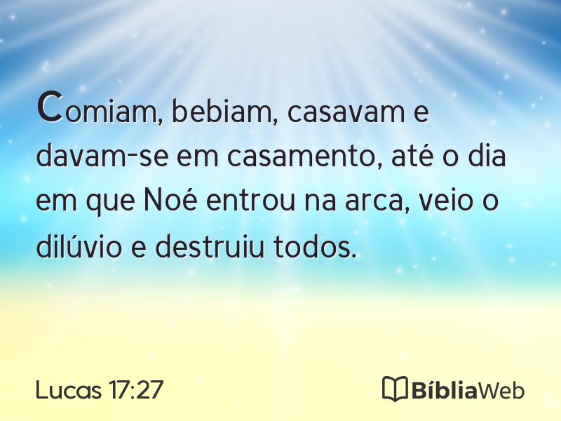 Lucas 17:27 em imagem para compartilhar