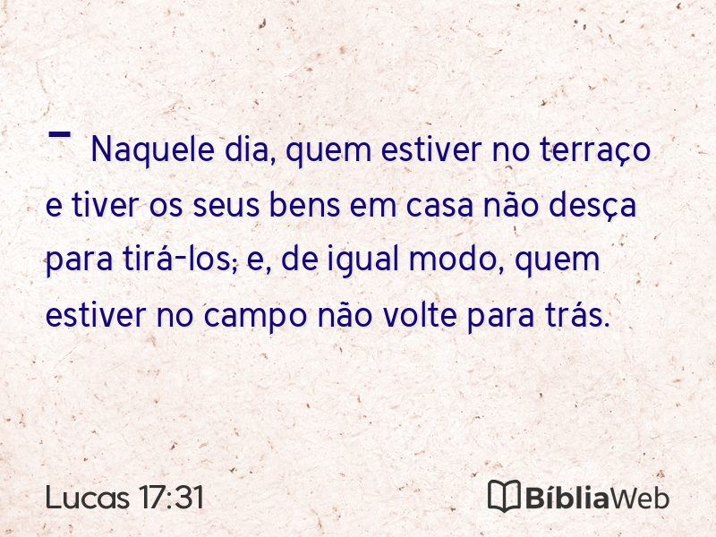 Lucas 17:31 em imagem para compartilhar