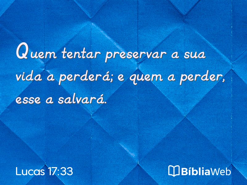 Lucas 17:33 em imagem para compartilhar