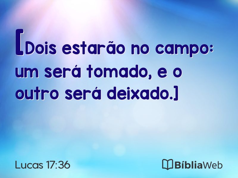 Lucas 17:36 em imagem para compartilhar