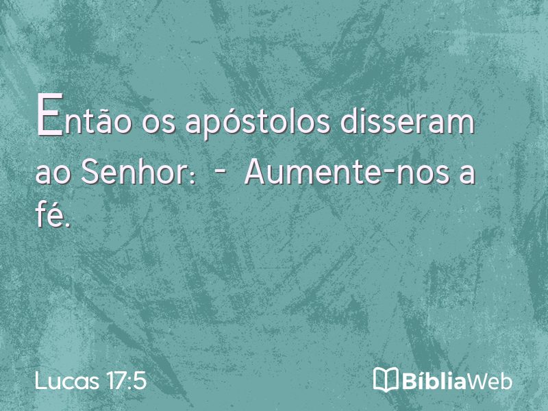 Lucas 17:5 em imagem para compartilhar
