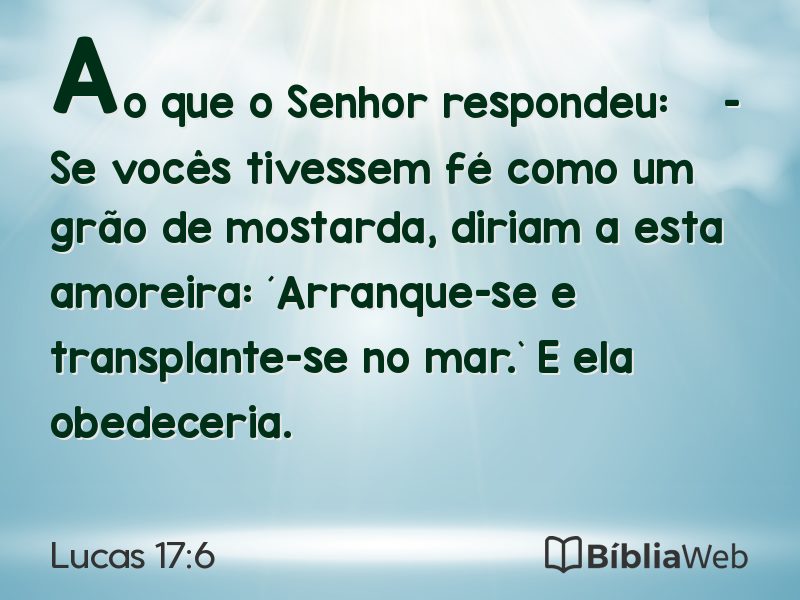 Lucas 17:6 em imagem para compartilhar