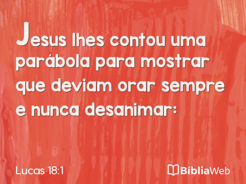 Lucas 18:1 em imagem para compartilhar