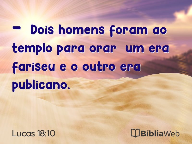 Lucas 18:10 em imagem para compartilhar