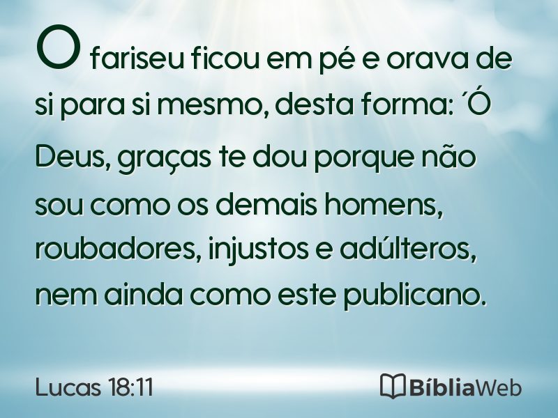 Lucas 18:11 em imagem para compartilhar