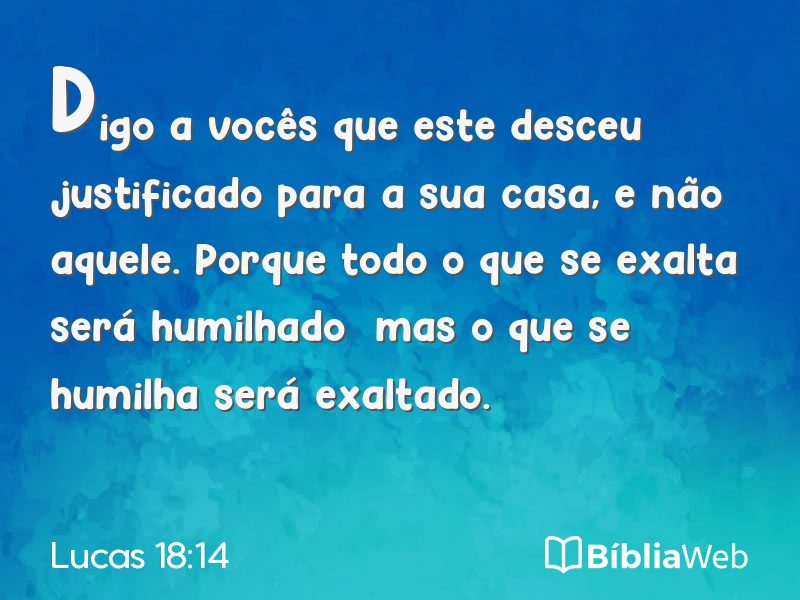 Lucas 18:14 em imagem para compartilhar