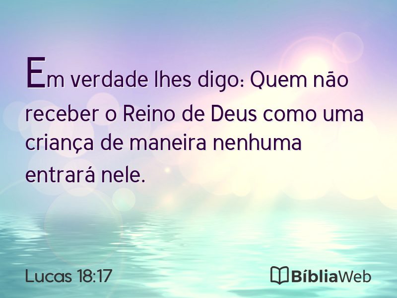 Lucas 18:17 em imagem para compartilhar