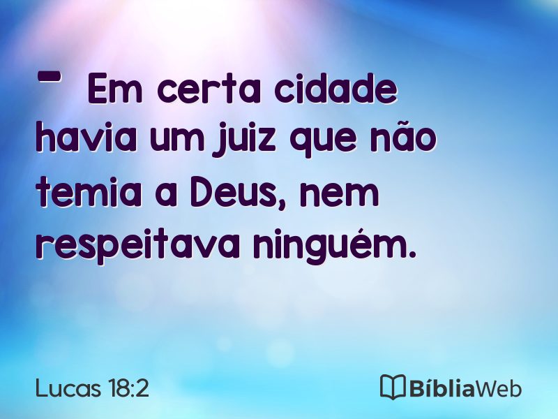 Lucas 18:2 em imagem para compartilhar