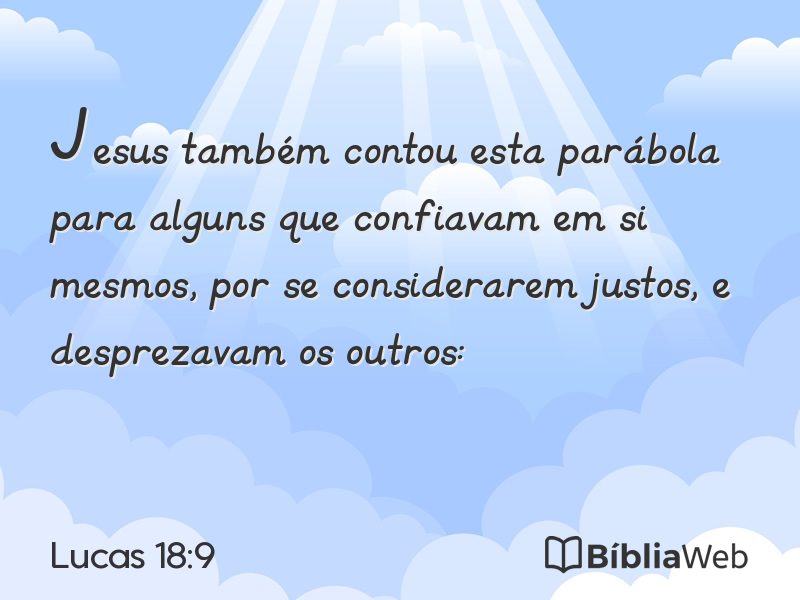 Lucas 18:9 em imagem para compartilhar
