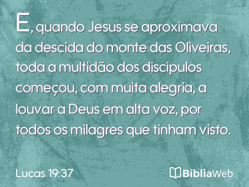 Lucas 19:37 em imagem para compartilhar