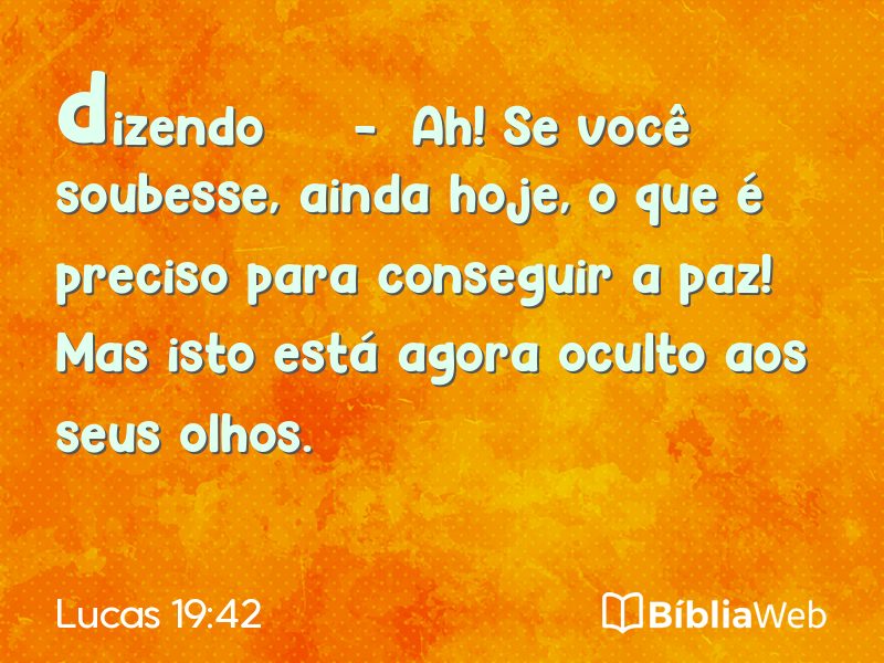 Lucas 19:42 em imagem para compartilhar