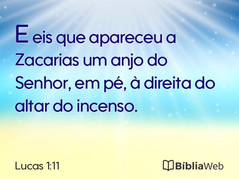 Lucas 1:11 em imagem para compartilhar