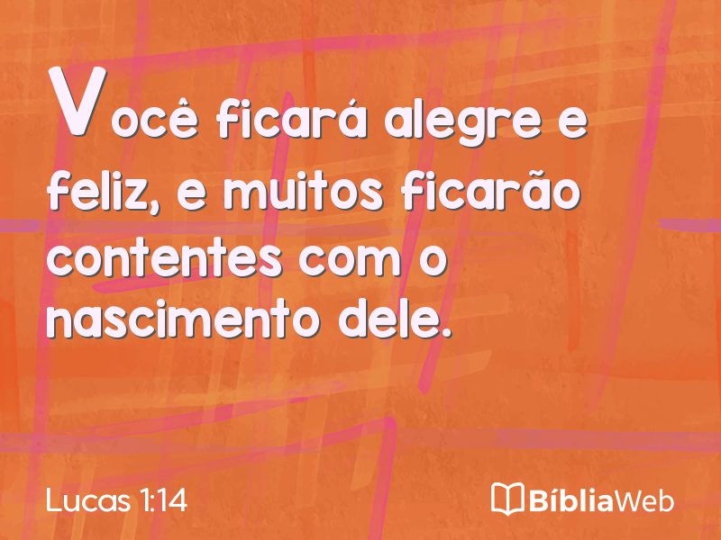 Lucas 1:14 em imagem para compartilhar