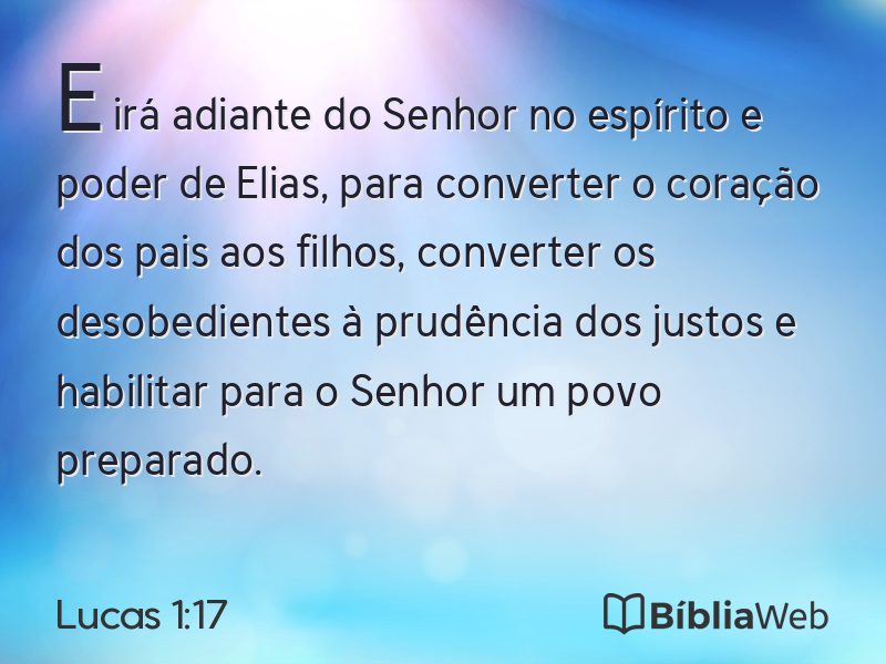 Lucas 1:17 em imagem para compartilhar