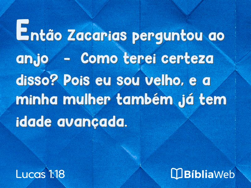 Lucas 1:18 em imagem para compartilhar