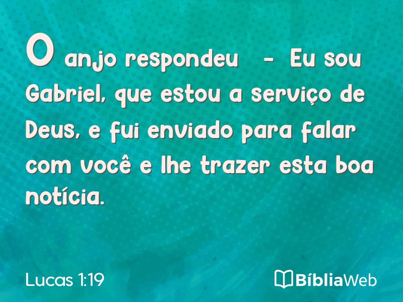 Lucas 1:19 em imagem para compartilhar