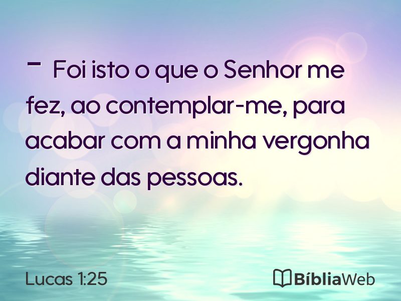 Lucas 1:25 em imagem para compartilhar