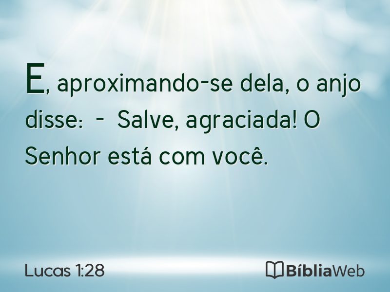 Lucas 1:28 em imagem para compartilhar